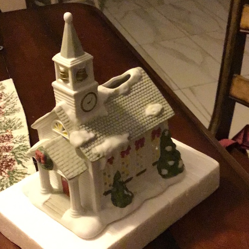 Christmas church candle holder
